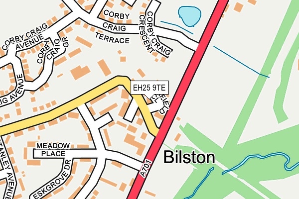 EH25 9TE map - OS OpenMap – Local (Ordnance Survey)