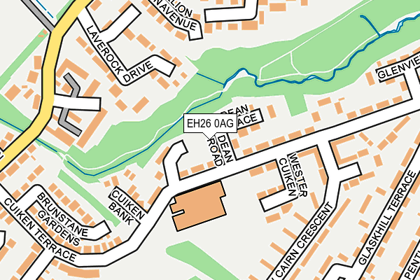EH26 0AG map - OS OpenMap – Local (Ordnance Survey)