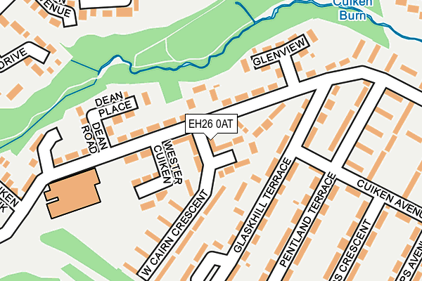 EH26 0AT map - OS OpenMap – Local (Ordnance Survey)