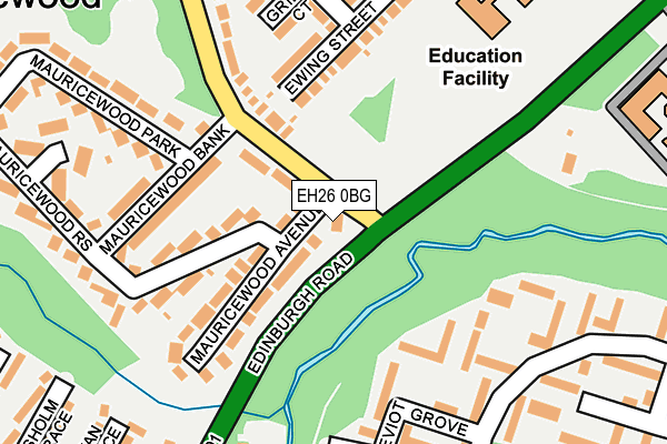 EH26 0BG map - OS OpenMap – Local (Ordnance Survey)