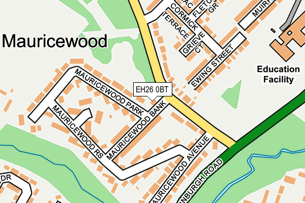 EH26 0BT map - OS OpenMap – Local (Ordnance Survey)