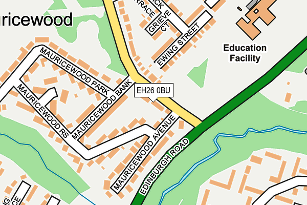 EH26 0BU map - OS OpenMap – Local (Ordnance Survey)