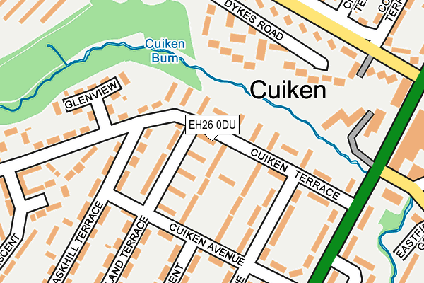 EH26 0DU map - OS OpenMap – Local (Ordnance Survey)