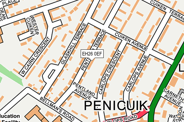EH26 0EF map - OS OpenMap – Local (Ordnance Survey)