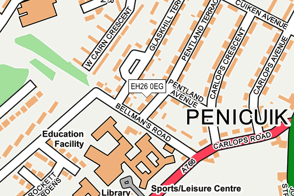EH26 0EG map - OS OpenMap – Local (Ordnance Survey)