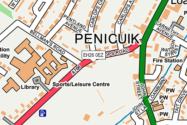 EH26 0EZ map - OS OpenMap – Local (Ordnance Survey)