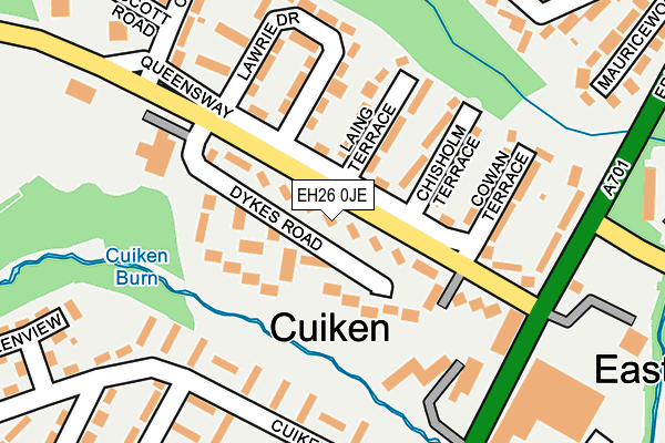 EH26 0JE map - OS OpenMap – Local (Ordnance Survey)