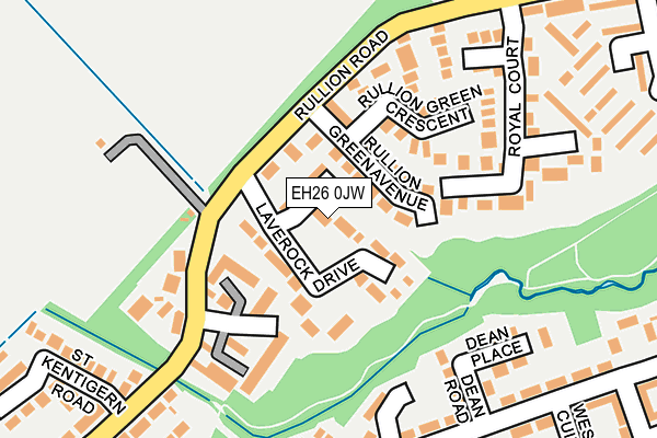 EH26 0JW map - OS OpenMap – Local (Ordnance Survey)