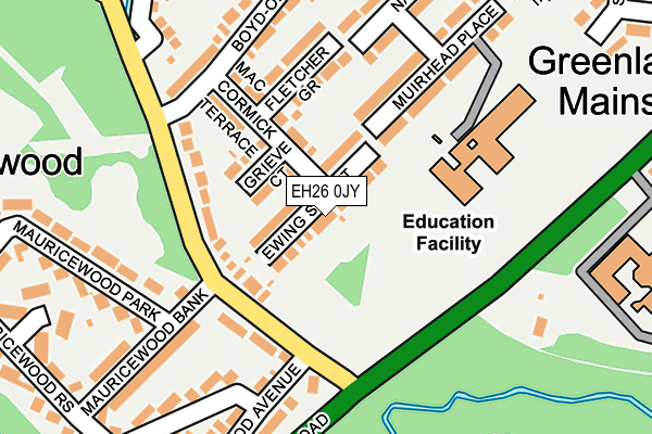 EH26 0JY map - OS OpenMap – Local (Ordnance Survey)