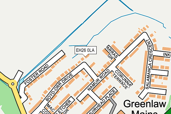 EH26 0LA map - OS OpenMap – Local (Ordnance Survey)