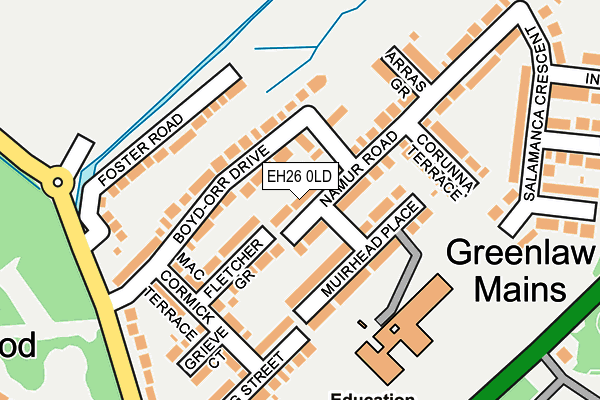 EH26 0LD map - OS OpenMap – Local (Ordnance Survey)