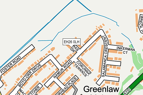 EH26 0LH map - OS OpenMap – Local (Ordnance Survey)