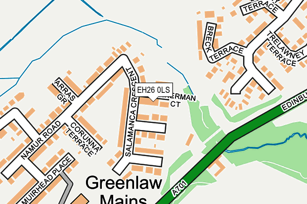 EH26 0LS map - OS OpenMap – Local (Ordnance Survey)
