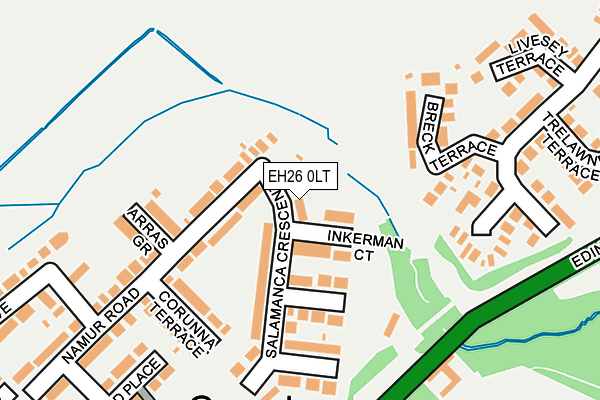 EH26 0LT map - OS OpenMap – Local (Ordnance Survey)