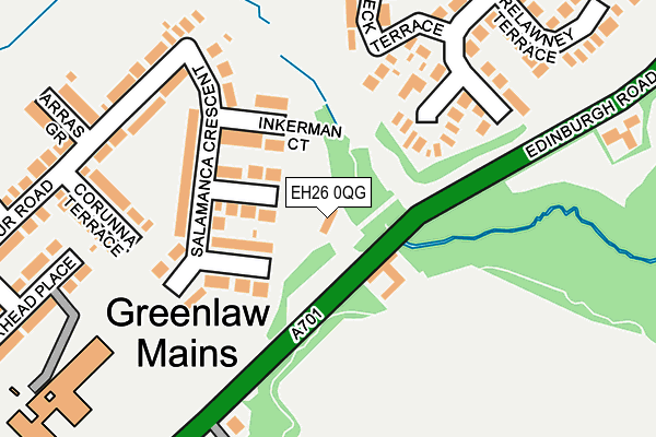 EH26 0QG map - OS OpenMap – Local (Ordnance Survey)