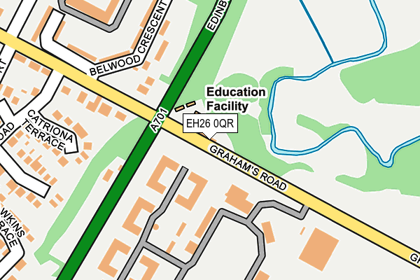 EH26 0QR map - OS OpenMap – Local (Ordnance Survey)