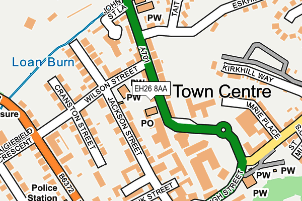 EH26 8AA map - OS OpenMap – Local (Ordnance Survey)