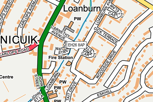 EH26 8AP map - OS OpenMap – Local (Ordnance Survey)