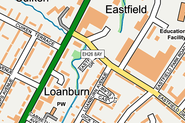 EH26 8AY map - OS OpenMap – Local (Ordnance Survey)