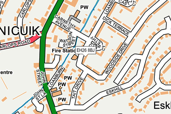 EH26 8BJ map - OS OpenMap – Local (Ordnance Survey)