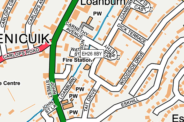 EH26 8BY map - OS OpenMap – Local (Ordnance Survey)