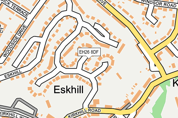 EH26 8DF map - OS OpenMap – Local (Ordnance Survey)