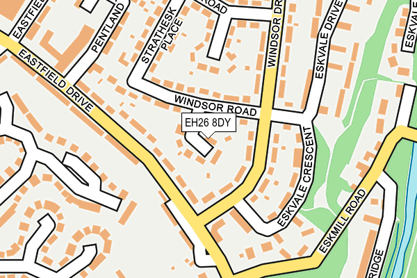 EH26 8DY map - OS OpenMap – Local (Ordnance Survey)