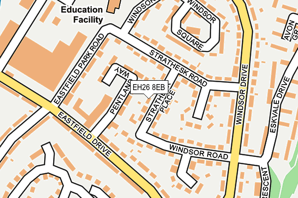 EH26 8EB map - OS OpenMap – Local (Ordnance Survey)