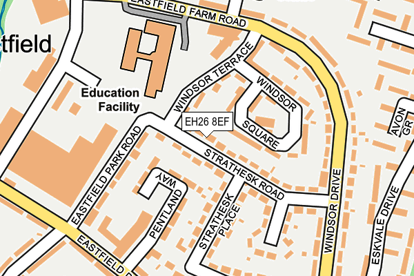 EH26 8EF map - OS OpenMap – Local (Ordnance Survey)