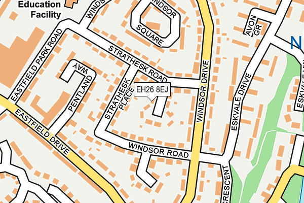 EH26 8EJ map - OS OpenMap – Local (Ordnance Survey)