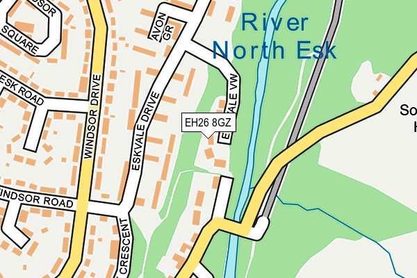 EH26 8GZ map - OS OpenMap – Local (Ordnance Survey)