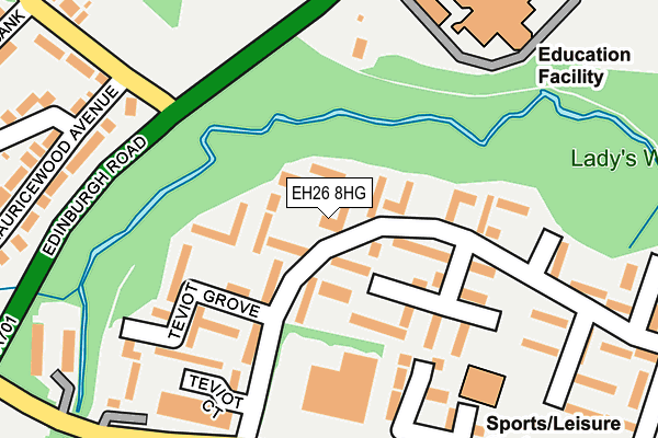 EH26 8HG map - OS OpenMap – Local (Ordnance Survey)