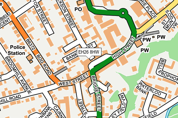 EH26 8HW map - OS OpenMap – Local (Ordnance Survey)