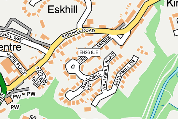 EH26 8JE map - OS OpenMap – Local (Ordnance Survey)