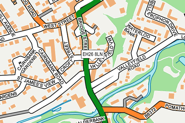 EH26 8LN map - OS OpenMap – Local (Ordnance Survey)