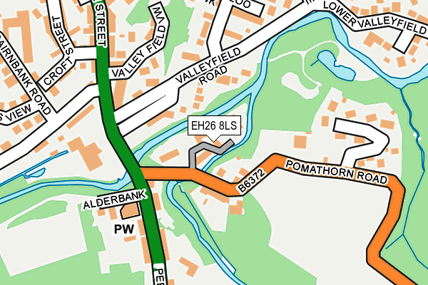 EH26 8LS map - OS OpenMap – Local (Ordnance Survey)