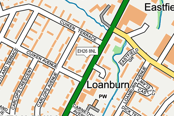 EH26 8NL map - OS OpenMap – Local (Ordnance Survey)