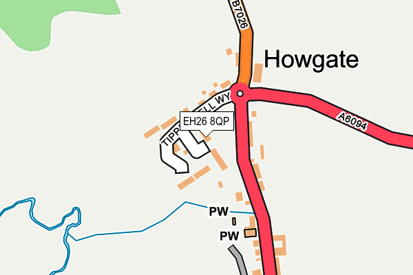 EH26 8QP map - OS OpenMap – Local (Ordnance Survey)