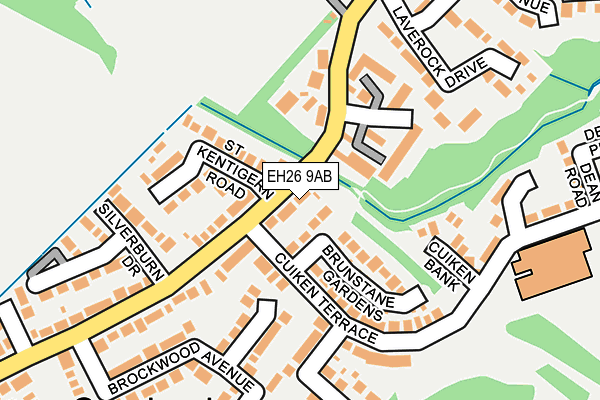 EH26 9AB map - OS OpenMap – Local (Ordnance Survey)