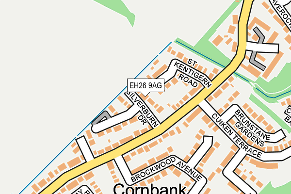 EH26 9AG map - OS OpenMap – Local (Ordnance Survey)