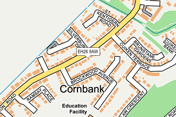 EH26 9AW map - OS OpenMap – Local (Ordnance Survey)