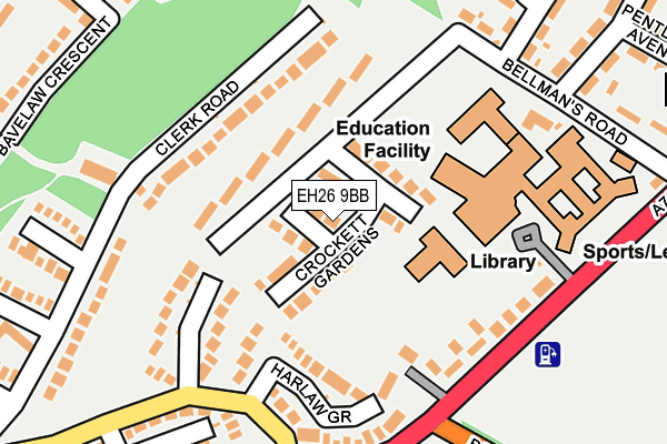 EH26 9BB map - OS OpenMap – Local (Ordnance Survey)