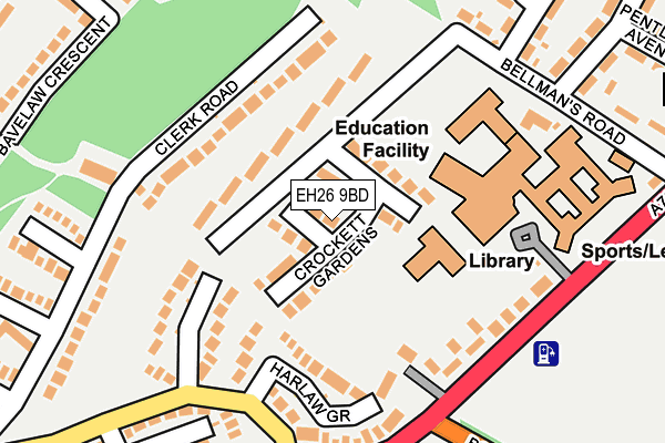 EH26 9BD map - OS OpenMap – Local (Ordnance Survey)
