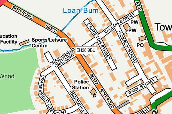 EH26 9BU map - OS OpenMap – Local (Ordnance Survey)