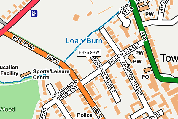 EH26 9BW map - OS OpenMap – Local (Ordnance Survey)