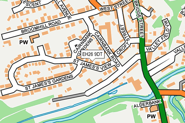 EH26 9DT map - OS OpenMap – Local (Ordnance Survey)