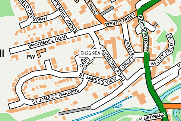 EH26 9EA map - OS OpenMap – Local (Ordnance Survey)