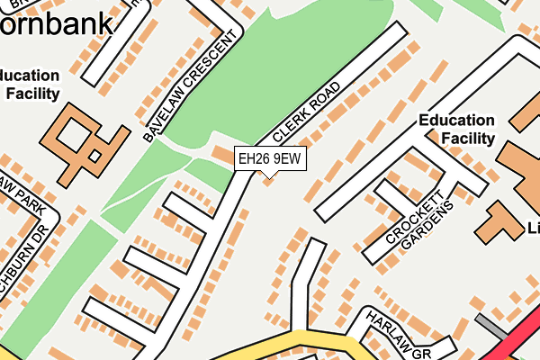 EH26 9EW map - OS OpenMap – Local (Ordnance Survey)