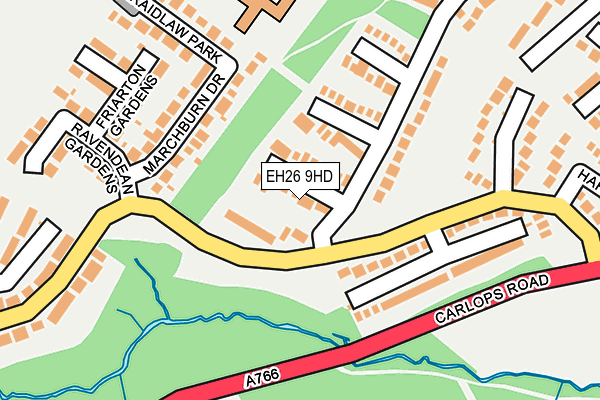 EH26 9HD map - OS OpenMap – Local (Ordnance Survey)