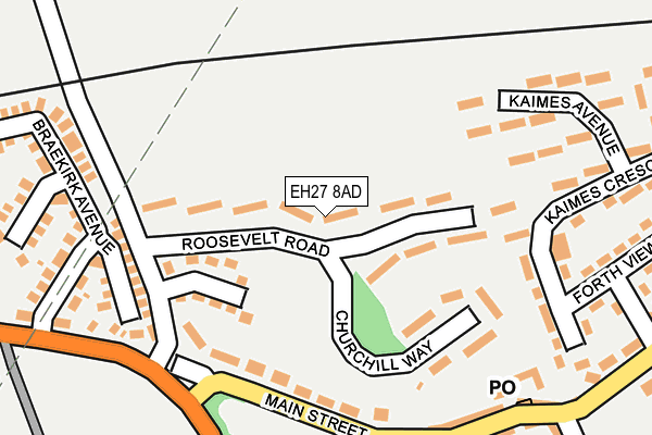 EH27 8AD map - OS OpenMap – Local (Ordnance Survey)